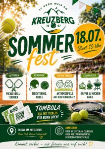 Sommerfest am Samstag, 18. Juli 2026 ab 15 Uhr